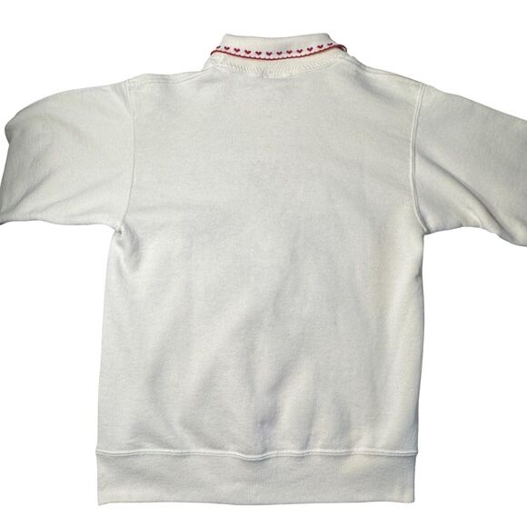 Valerie Sockwell Folk Art Christmas Cream Shirt Womens Small Embroidered Vintage - Picture 3 of 14